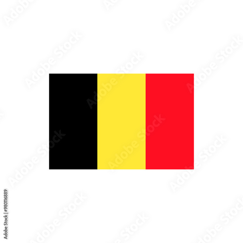 National flag of Belgium country. Belgium flag vector illustration isolated on white