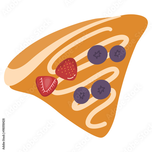 South African Pancake crepe illustration