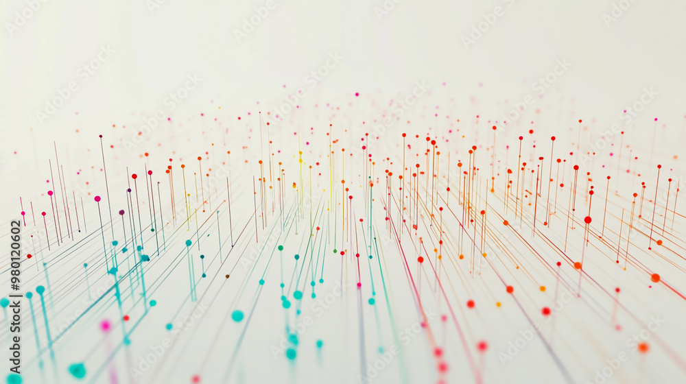Abstract white background with Colorful geometric and circle lines. Digital future technology . Abstract business connection of lines from nodes innovation of communication in the network.
Abstract white background with Colorful geometric and circle lines. Digital future technology . Abstract business connection of lines from nodes innovation of communication in the network.