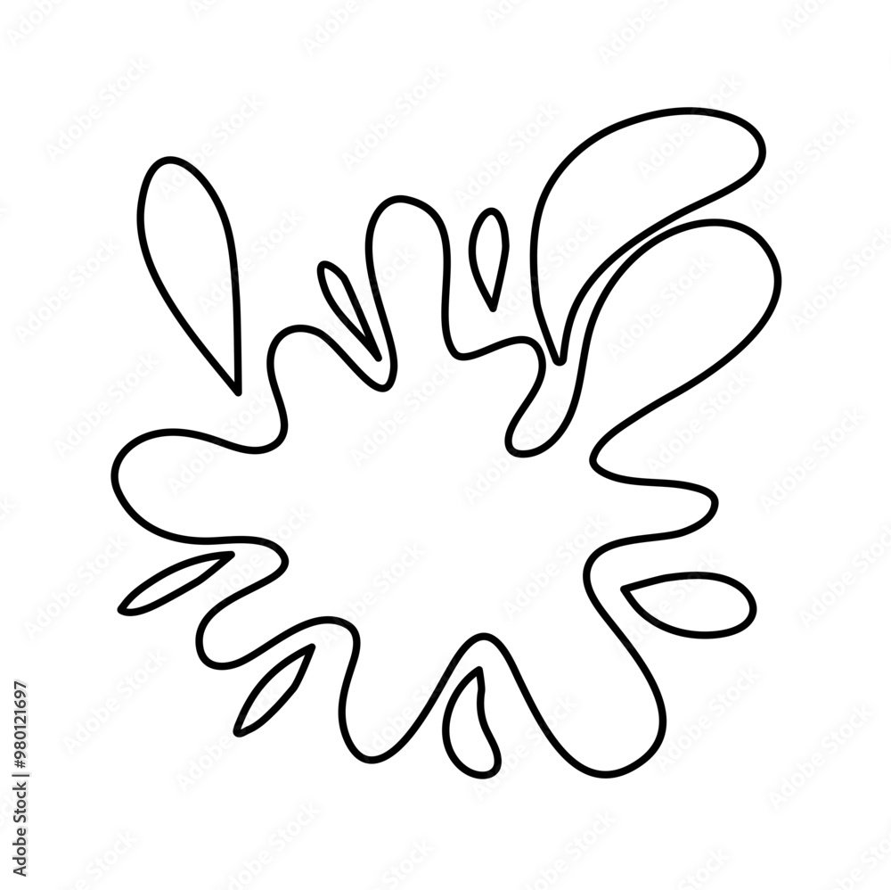 Liquid splash of water and juice. Fresh Juice outline splash vector illustration Liquid splash of water and juice. Fresh Juice outline splash vector illustration