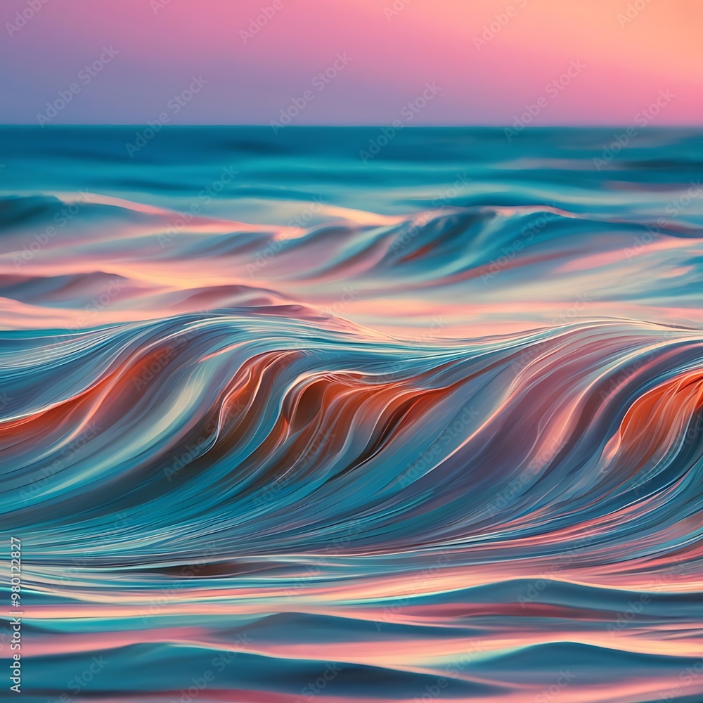 Waves gently beautiful colors like magical sea Waves gently beautiful colors like magical sea