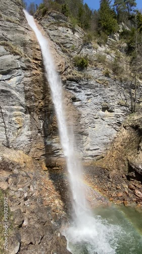 Dundelbachfalls waterfalls or waterfall Dundelbachfall (waterfalls on the alpine stream Dundelbach), Lungern, Switzerland - Dundelbachfälle Wasserfälle oder Wasserfall Dundelbachfalle (Schweiz) photo