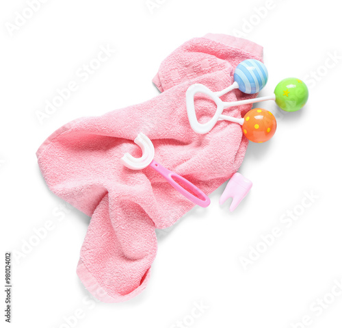 Towel with children's tooth...