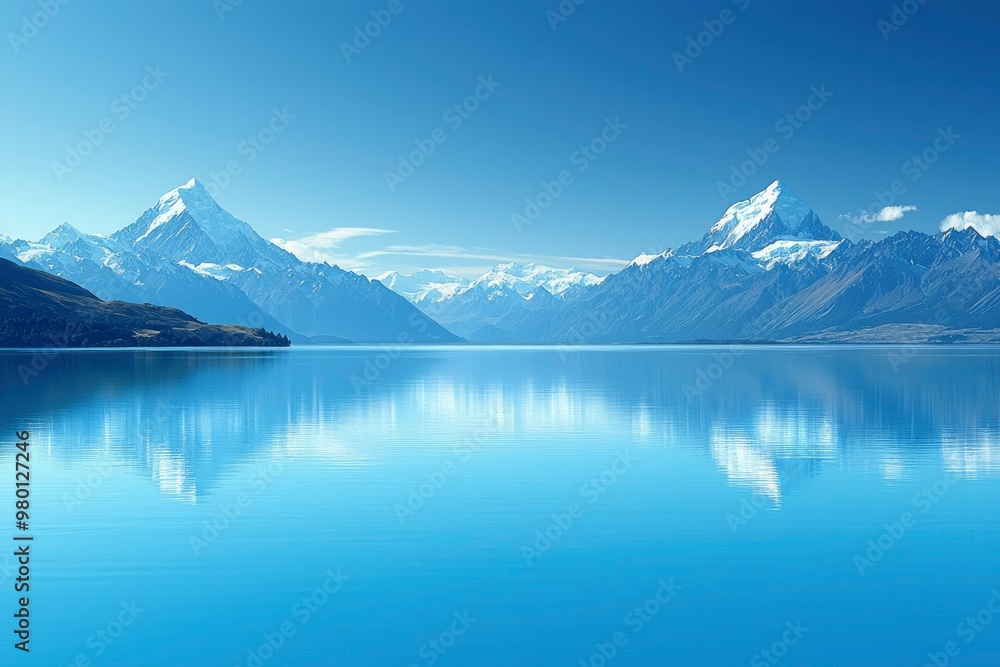 Serene Mountain Reflections in a Still Lake Serene Mountain Reflections in a Still Lake