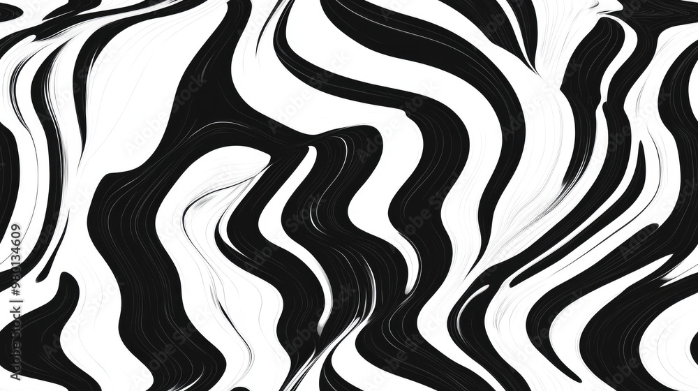 Fototapeta premium Black and white abstract pattern