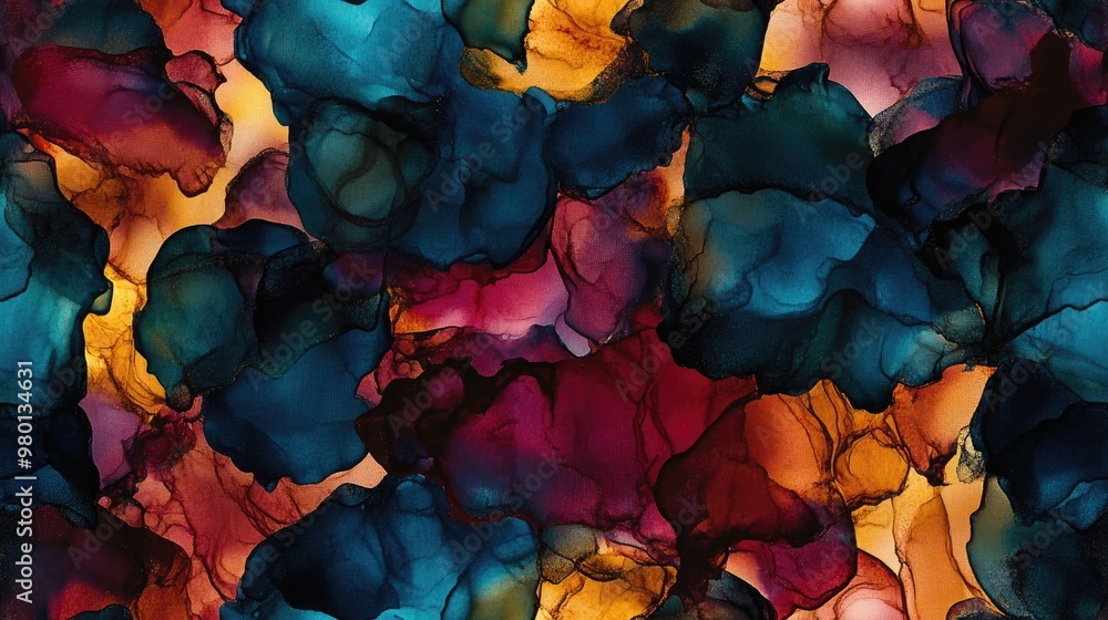 Seamless pattern of abstract alcohol ink Textile print for clothing Texture of paint mud blobs Carpet design Eastern ethnic ornamental motifs Seamless pattern of abstract alcohol ink Textile print for clothing Texture of paint mud blobs Carpet design Eastern ethnic ornamental motifs