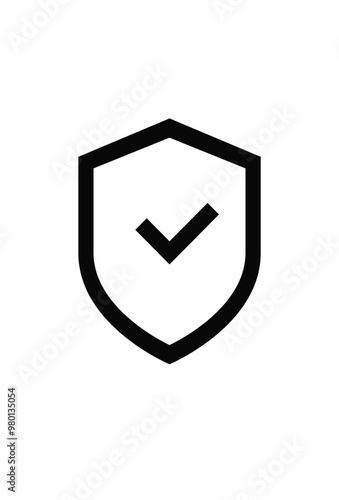 shield icon and ok sign for design