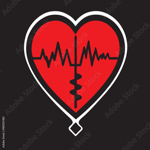 Medical symbol for cardiograph