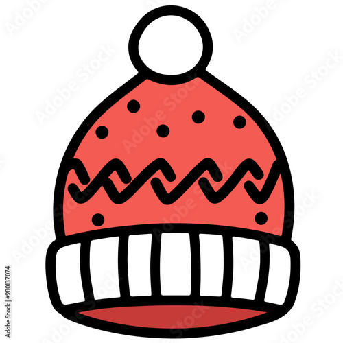 Christmas wooly hat, generative AI