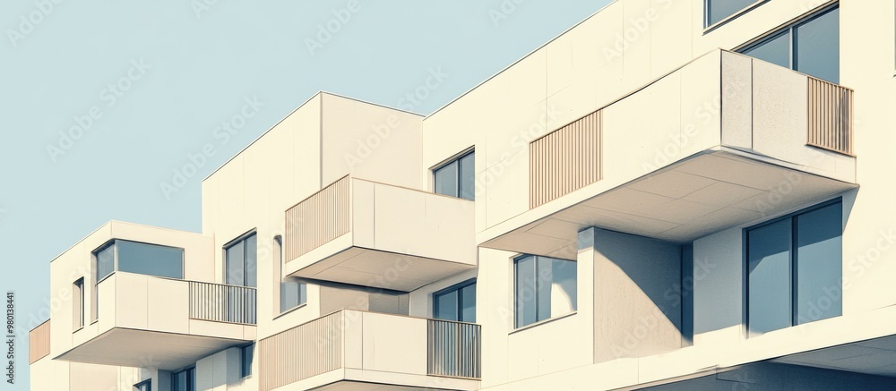 Sleek Contemporary Architecture Showcasing Modern Balconies and Minimalist Design Elements Sleek Contemporary Architecture Showcasing Modern Balconies and Minimalist Design Elements