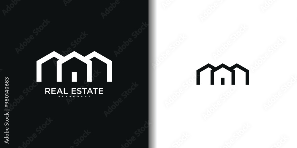 Architectural building creative logo concept, house logo design, home construction logo. Premium Vector Architectural building creative logo concept, house logo design, home construction logo. Premium Vector