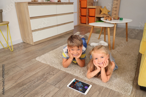 Cute little children with t...