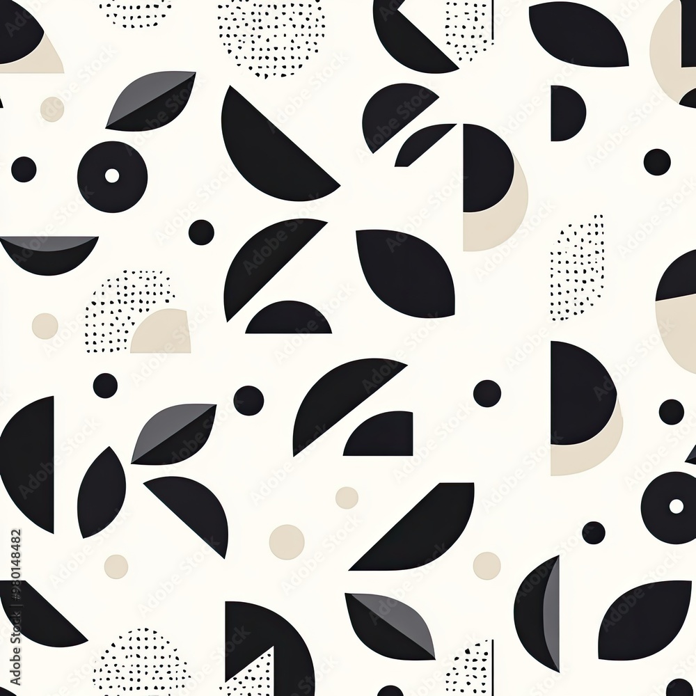 A modern geometric pattern featuring black and beige shapes on a light background. Perfect for stylish designs and decor. A modern geometric pattern featuring black and beige shapes on a light background. Perfect for stylish designs and decor.