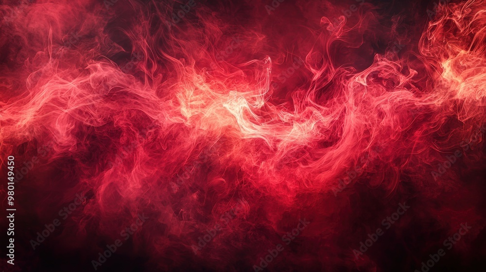 Wisps of vibrant red smoke drifting and twirling across the background, creating a dynamic and fiery ambiance with an air of intensity and passion. realistic photo Wisps of vibrant red smoke drifting and twirling across the background, creating a dynamic and fiery ambiance with an air of intensity and passion. realistic photo