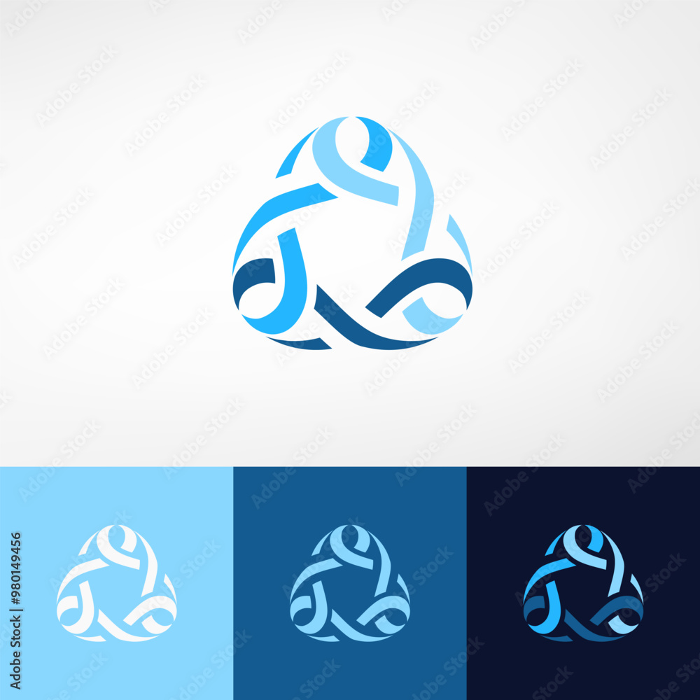 The abstract Triangle Infinity logo, in a mature modern geometric style, features interlocking infinite loop forming a triangle. It represents stability, endless possibilities, and forward-thinking. The abstract Triangle Infinity logo, in a mature modern geometric style, features interlocking infinite loop forming a triangle. It represents stability, endless possibilities, and forward-thinking.