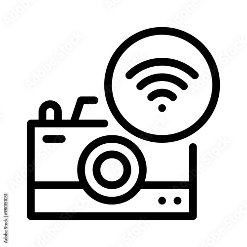 camera Wi line icon