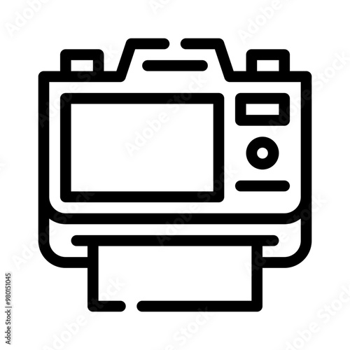 instant camera line icon