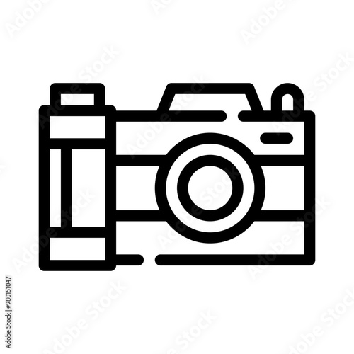 DSLR camera line icon