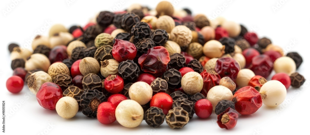 Pepper On The Isolated On White Background Pepper On The Isolated On White Background