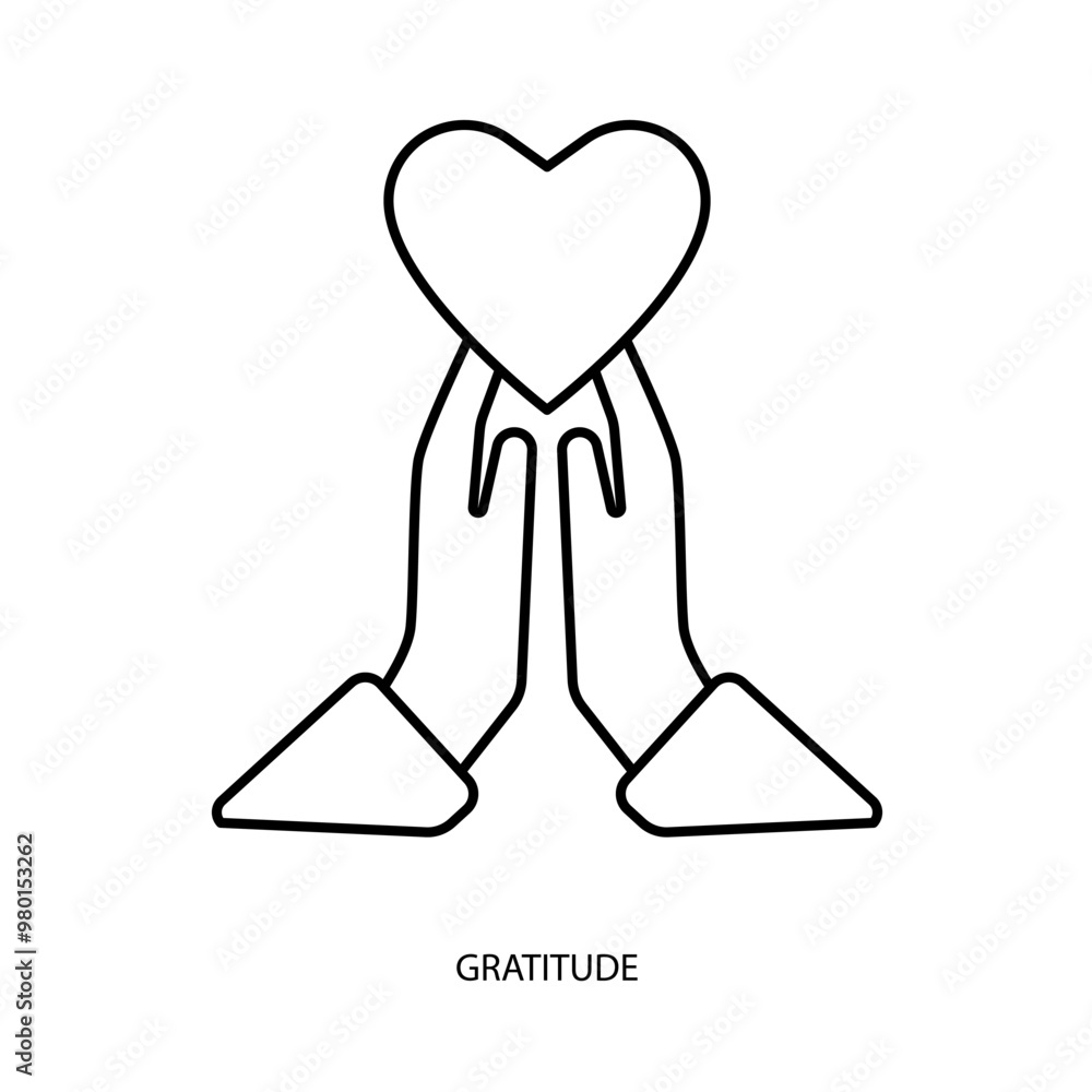 gratitude concept line icon. Simple element illustration. gratitude concept outline symbol design. gratitude concept line icon. Simple element illustration. gratitude concept outline symbol design.