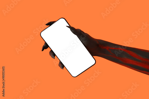 Black witch hand with claws...