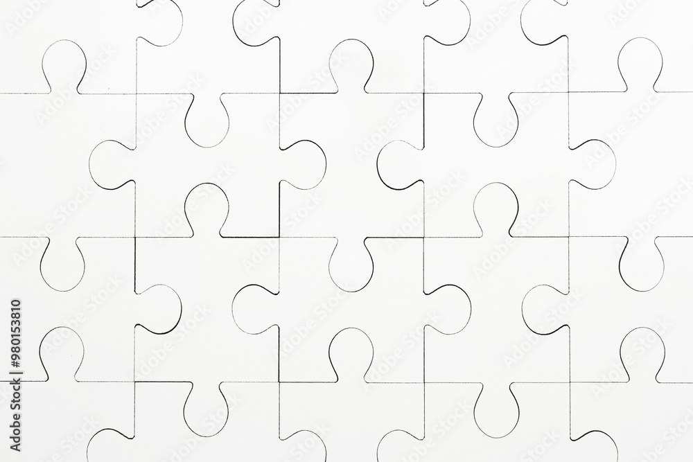 White puzzle as background, top view. Intellectual game White puzzle as background, top view. Intellectual game