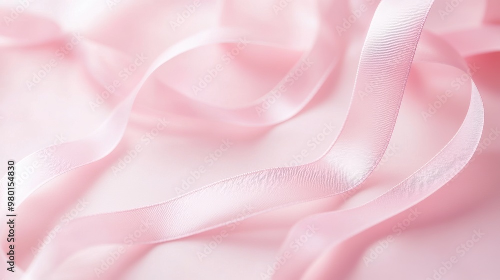 Obraz premium A pastel pink wallpaper with tiny ribbon details scattered softly in the background for a gentle touch
