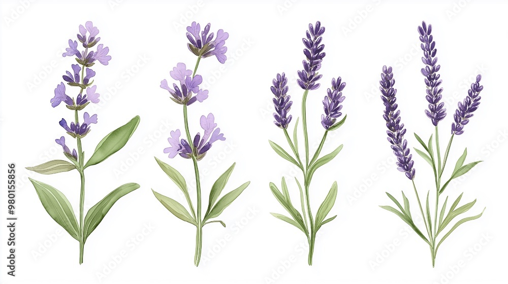 Fototapeta premium An illustration of a lavender flower