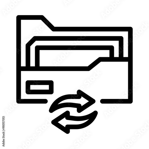 data recovery line icon