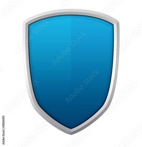 Free Download Blue and Silver Shield Emblem - GFXLoad