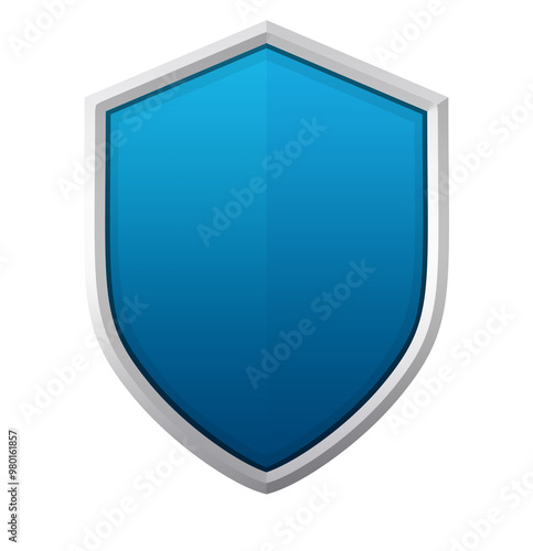Free Download Blue and Silver Shield Emblem - GFXLoad
