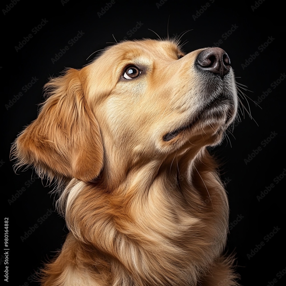 Portrait of a cute Golden Retriever dog.isolated on a studio background. Portrait of a cute Golden Retriever dog.isolated on a studio background.