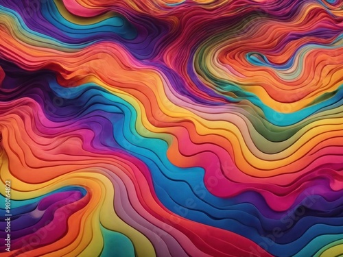 Seamless psychedelic rainbow pattern background