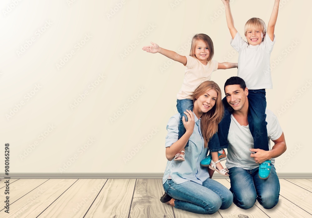 Family parents with children Posing Together Family parents with children Posing Together