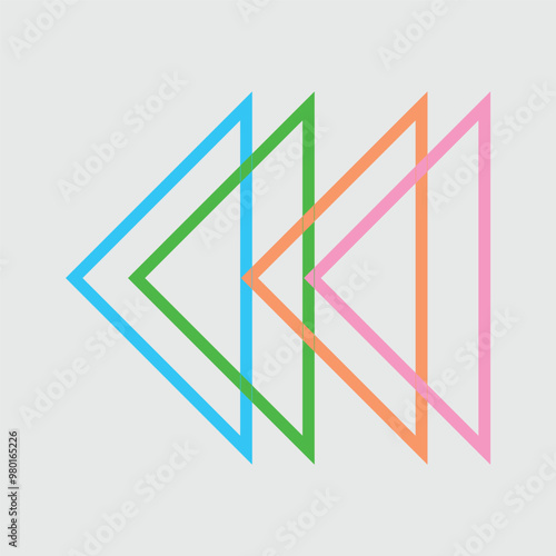 Design elements formed from triangular shapes