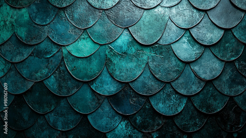 Wallpaper Mural  Abstract Business Background with a Gradient of Dark Green to Dark Blue Inspired by Animal Scales
 Torontodigital.ca