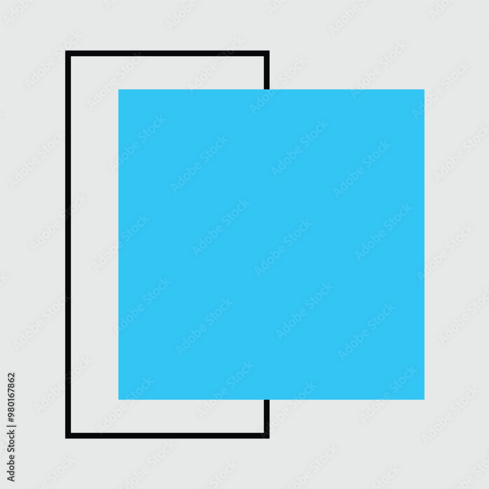 Design elements formed from flat squares, squares or cubes Design elements formed from flat squares, squares or cubes