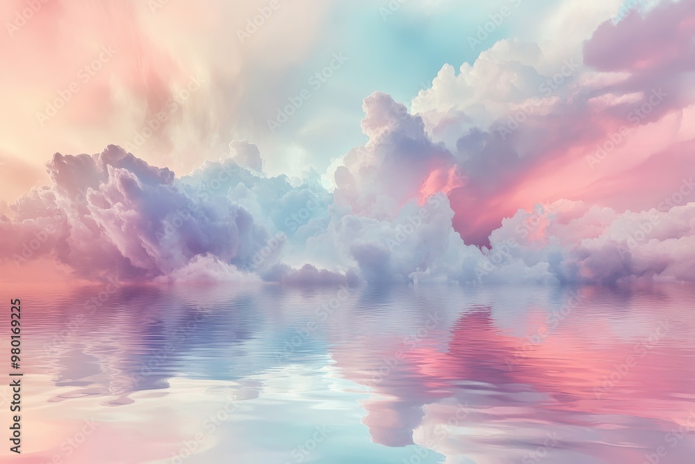 Pastel Sky Reflected in Calm Water Pastel Sky Reflected in Calm Water