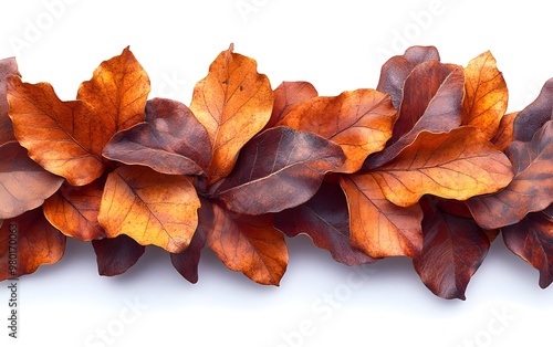 a group of brown leaves