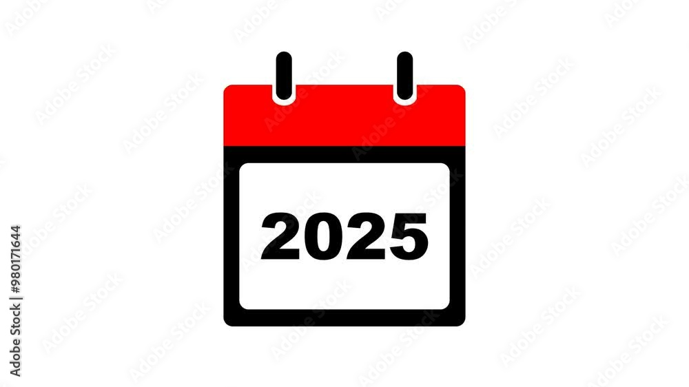 New Year 2025 Calendar Animation and Smooth Motion for New Year Celebration New Year 2025 Calendar Animation and Smooth Motion for New Year Celebration