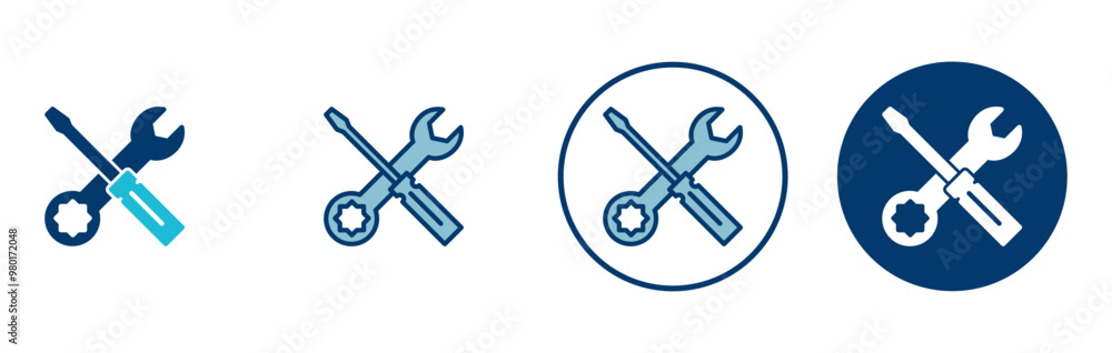 Repair icon vector isolated on white background. Wrench and screwdriver icon. settings vector icon. Maintenance. tools Repair icon vector isolated on white background. Wrench and screwdriver icon. settings vector icon. Maintenance. tools