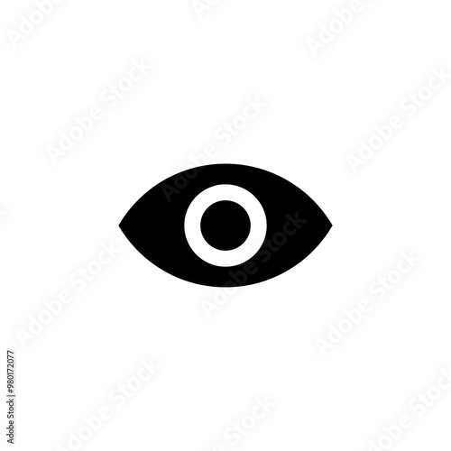 eye, eyesight, retina solid icon design concept