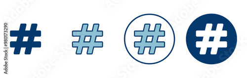Hashtag icon vector isolated on white background. hashtag vector icon