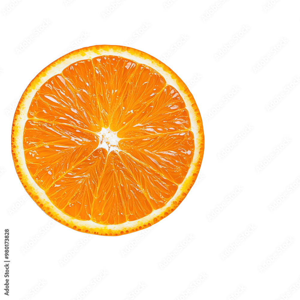 A vibrant slice of orange showcasing its juicy texture and bright color, perfect for refreshing drinks and healthy snacks. A vibrant slice of orange showcasing its juicy texture and bright color, perfect for refreshing drinks and healthy snacks.