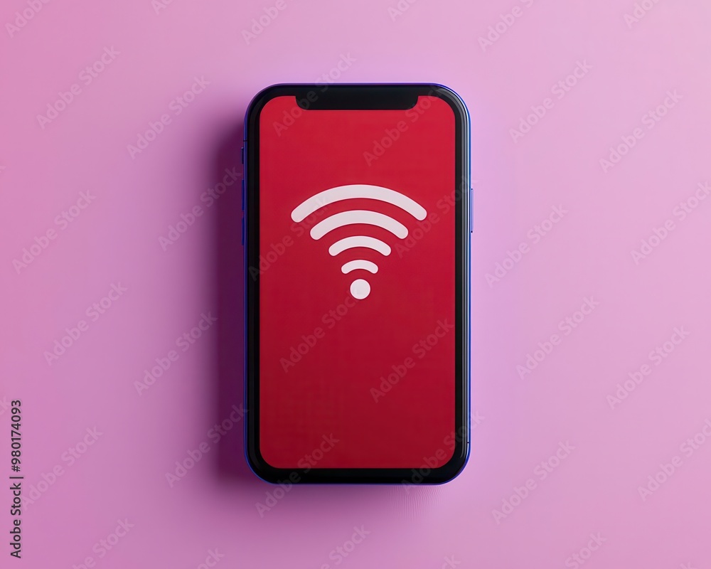 Phone displaying a digital wallet with contactless payment icons, promoting secure financial tech Phone displaying a digital wallet with contactless payment icons, promoting secure financial tech