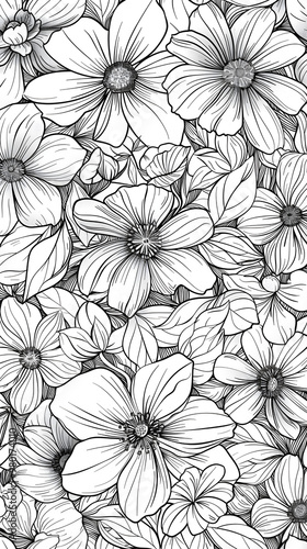 Hand-drawn Vector Floral Elements - Elegant Botanical and Flower Line Art Design