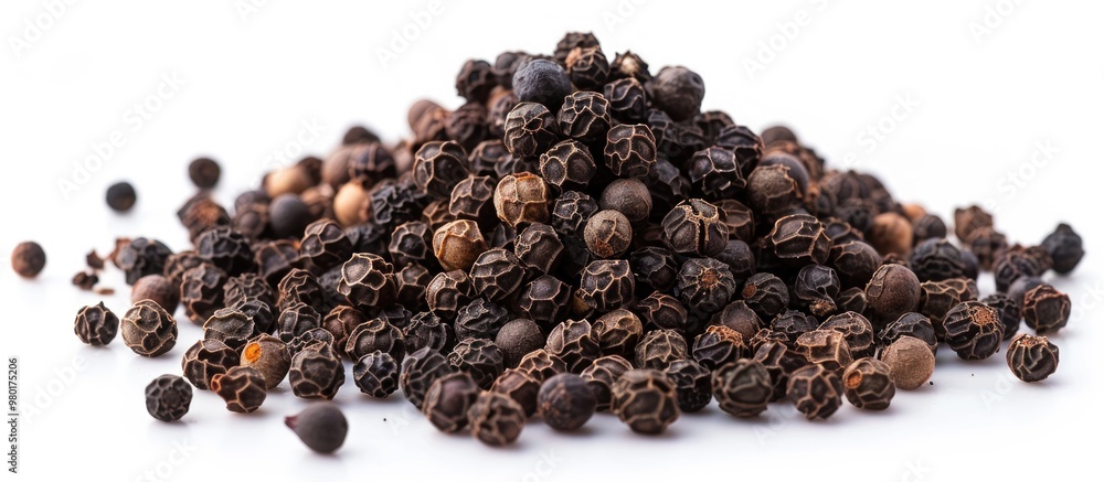 Pepper On The Isolated On White Background Pepper On The Isolated On White Background