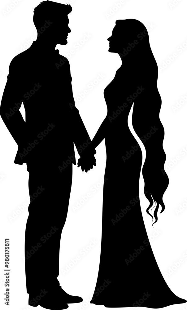 Couple Wedding Silhouette Couple Wedding Silhouette