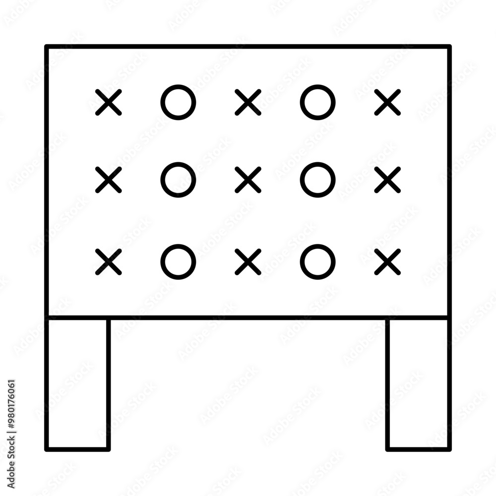 company target strategy of office workspace and business with outline icons company target strategy of office workspace and business with outline icons
