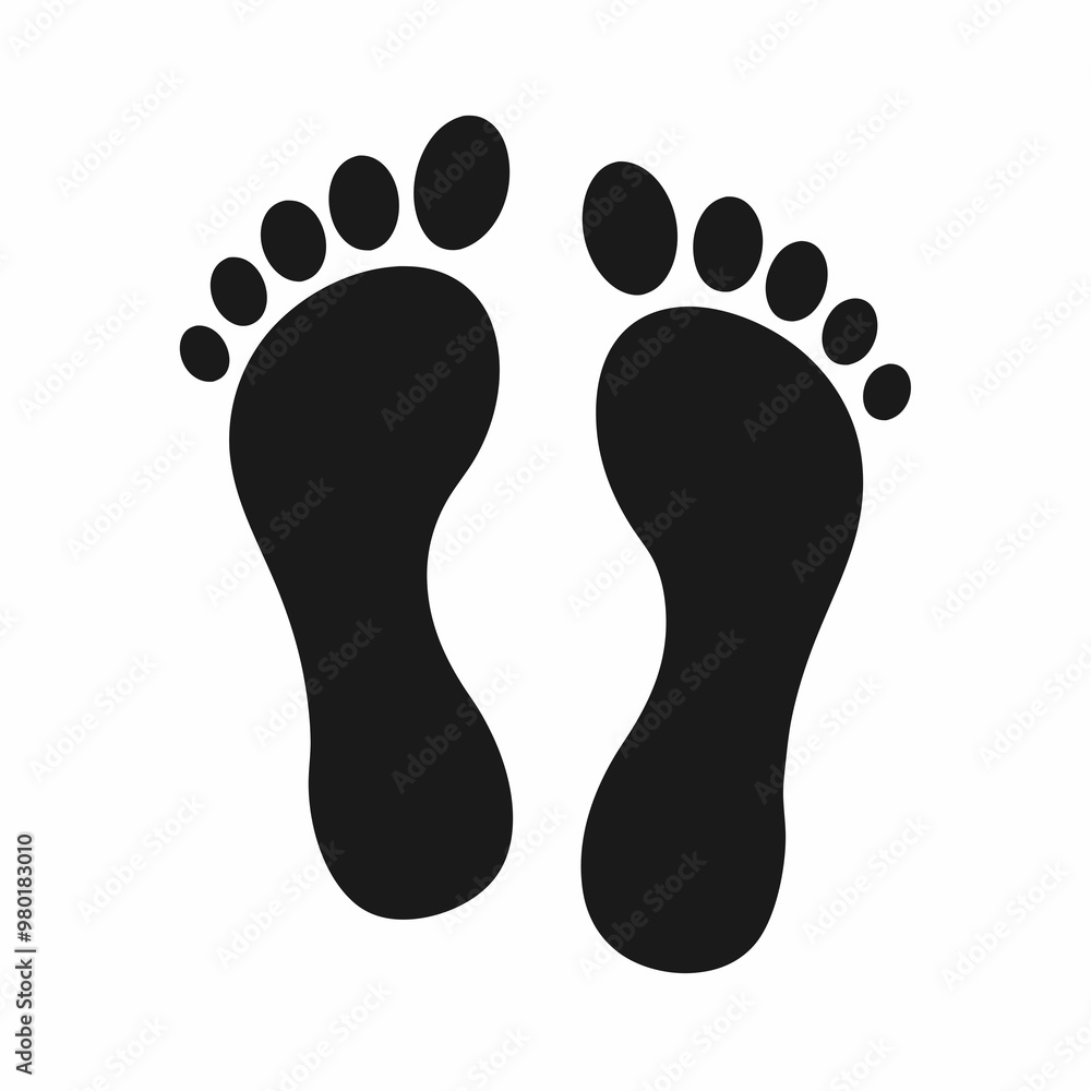 footprint icon, classic barefoot footprints left and right
footprint icon, classic barefoot footprints left and right